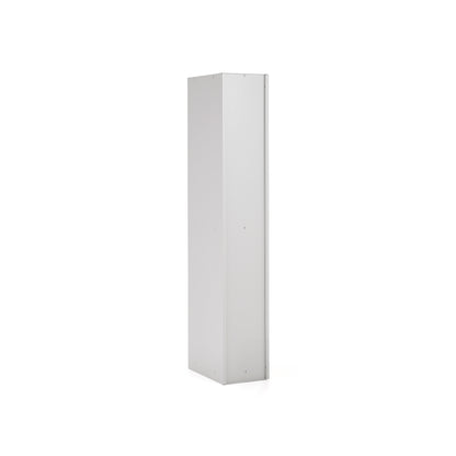 Garderobeskap CLICK, flatpakket, 1 seksjon, 2 dører, grå stamme, mørk grå dør, 1800x300x500 mm