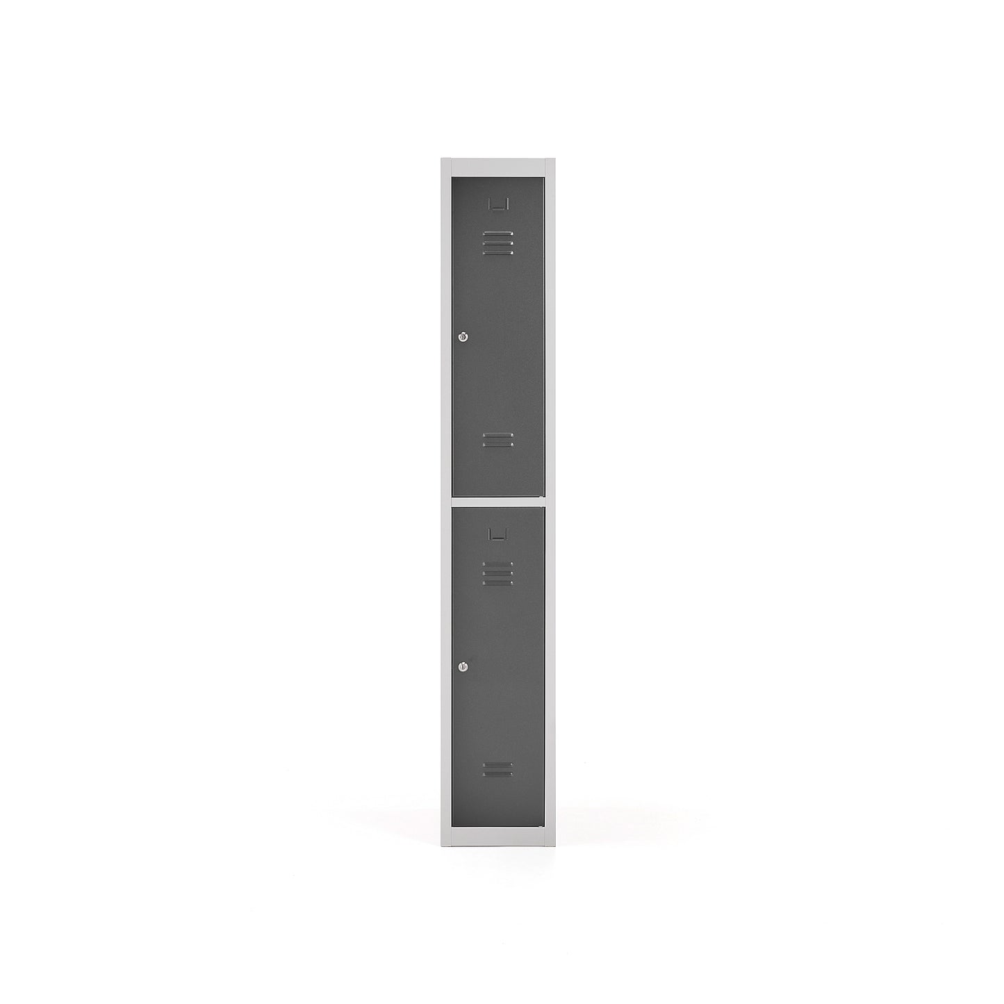 GARDEROBESKAP CLICK, flatpakket, 1 seksjon, 2 dører, grå