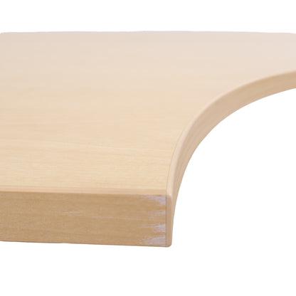 Elektrisk hev/senk skrivebord med lys treplate og venstresving