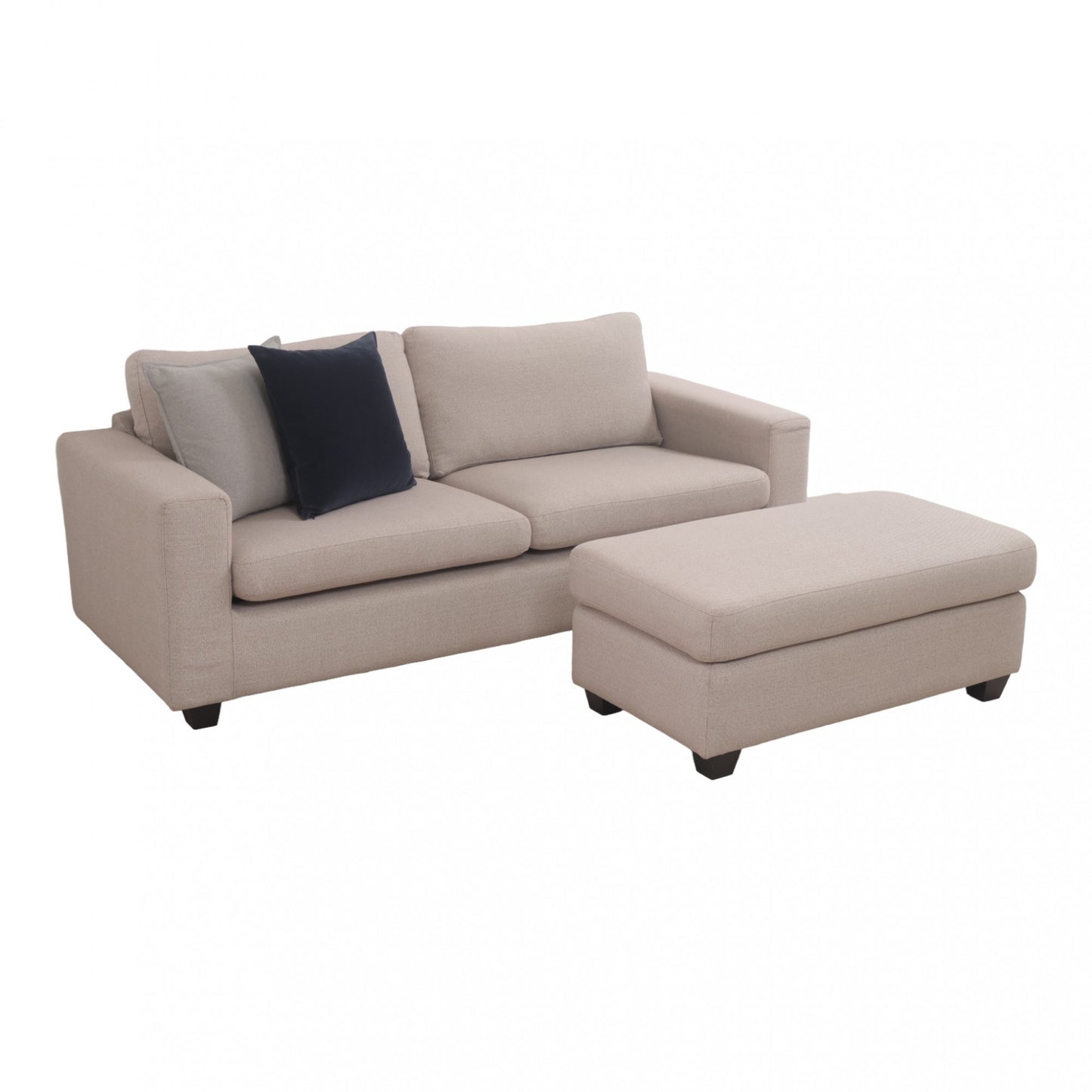 Nyrenset | Grå/beige Hjort Knudsen 2,5-seter sofa med puff