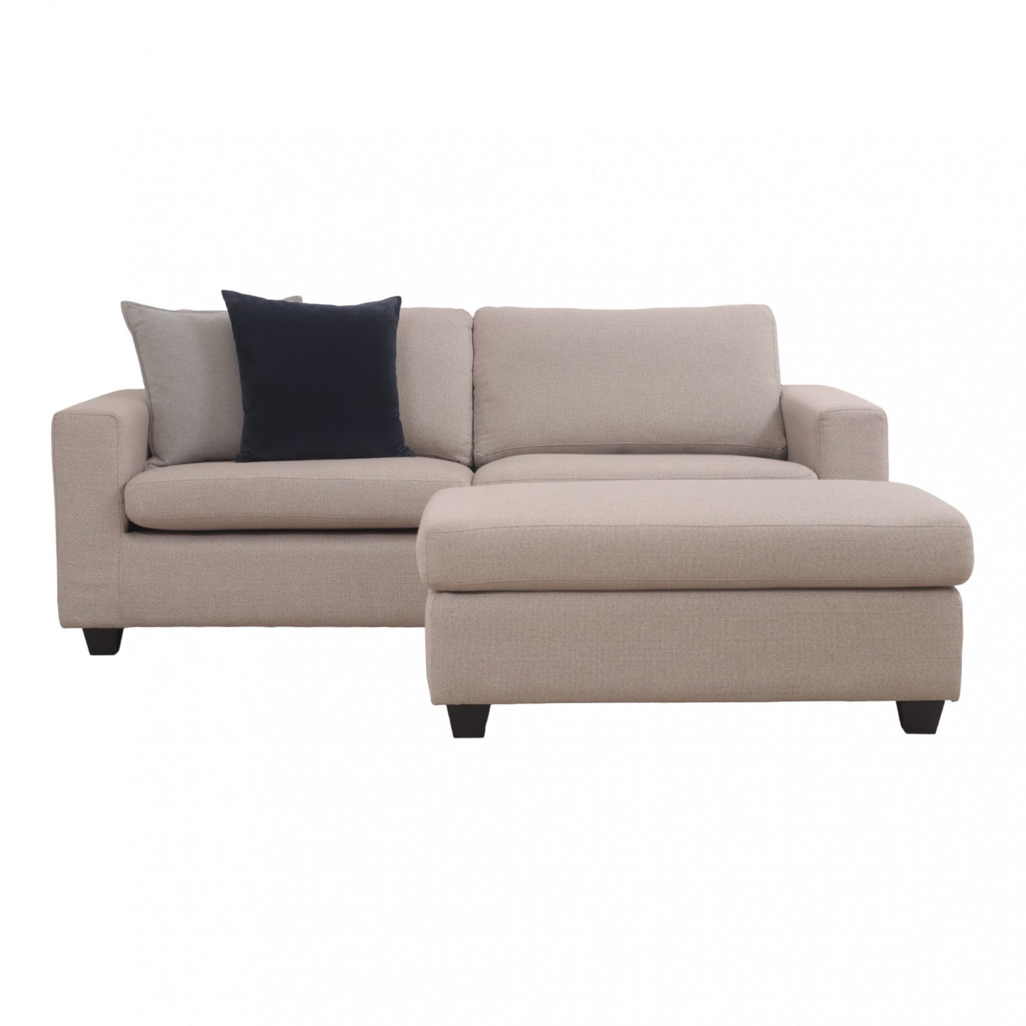 Nyrenset | Grå/beige Hjort Knudsen 2,5-seter sofa med puff