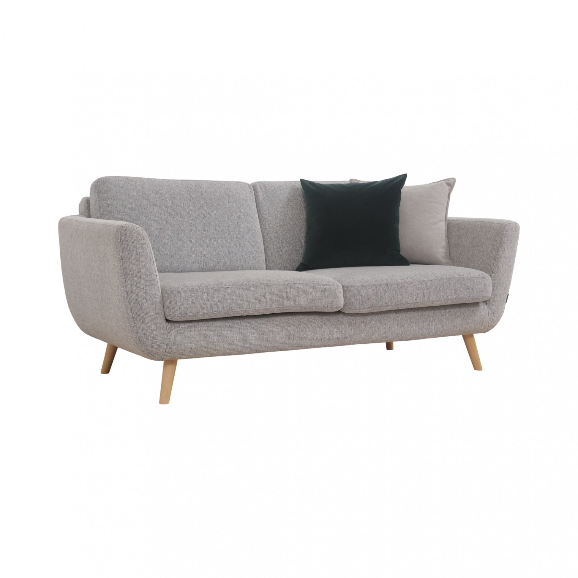 Nyrenset | Grå Sun 2-seter sofa med eikebein fra Furninova