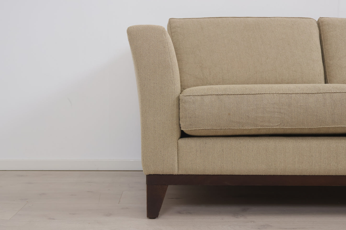 Nyrenset | Beige Slettvoll 3-seter sofa