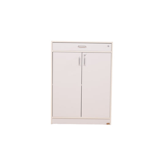 Kvalitetssikret | 110x80 cm, Hvitt skap med to stk skapdører og god lagringsplass