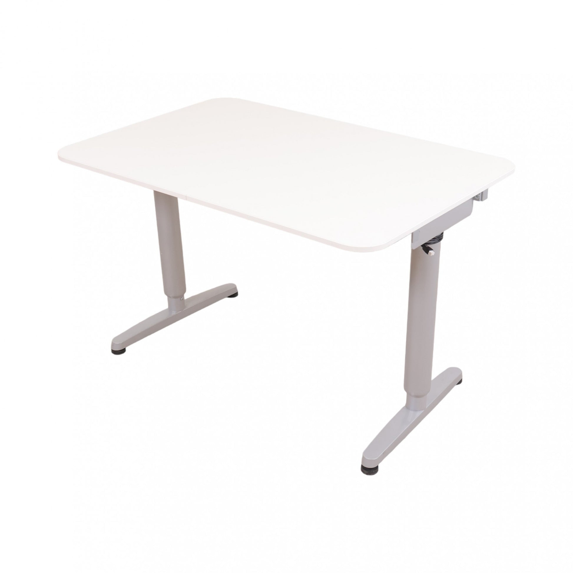 120x80 cm, IKEA Bekant elektrisk hev/senk skrivebord i hvit