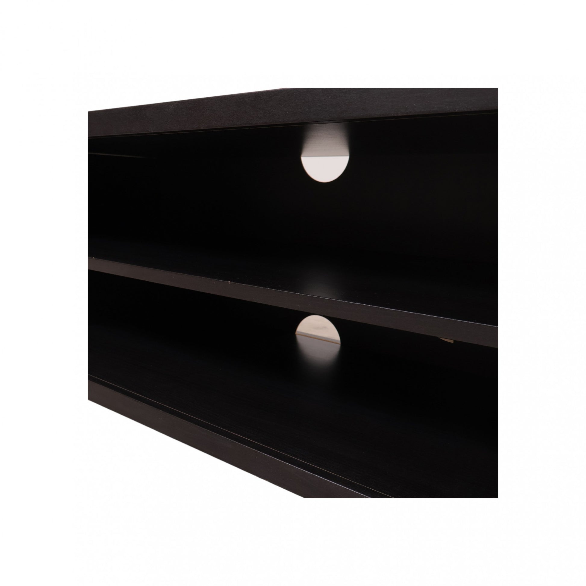 Elegant TV-bord av tre i sort farge