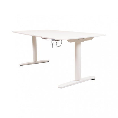 Elektrisk hev/senk skrivebord fra IKEA Bekant, hvit 160x80 cm