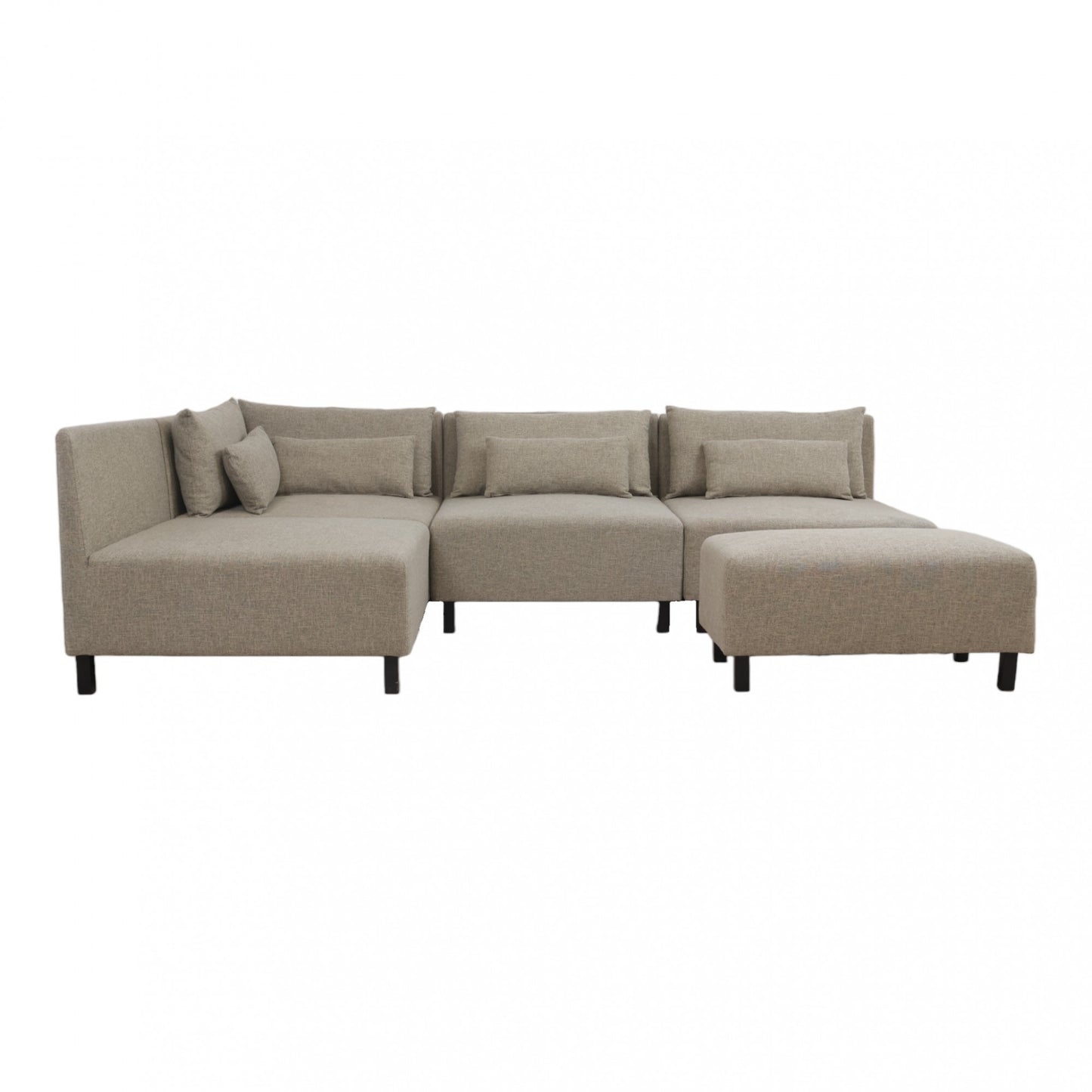 Nyrenset | Beige modulsofa med puff fra House Doctor