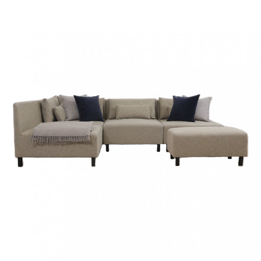 Nyrenset | Beige modulsofa med puff fra House Doctor