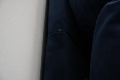 Nyrenset | Blå hjørnesofa med åpen ende i velur