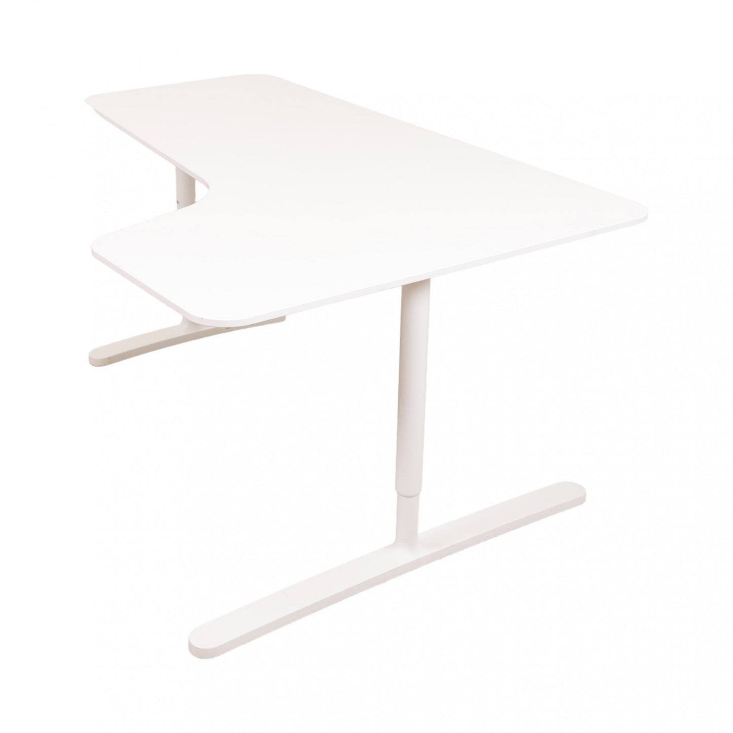 160x110 cm, IKEA Bekant helhvit høydejusterbart skrivebord