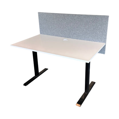 Elektrisk hev/senk skrivebord inkludert skillevegg, 140x80 cm