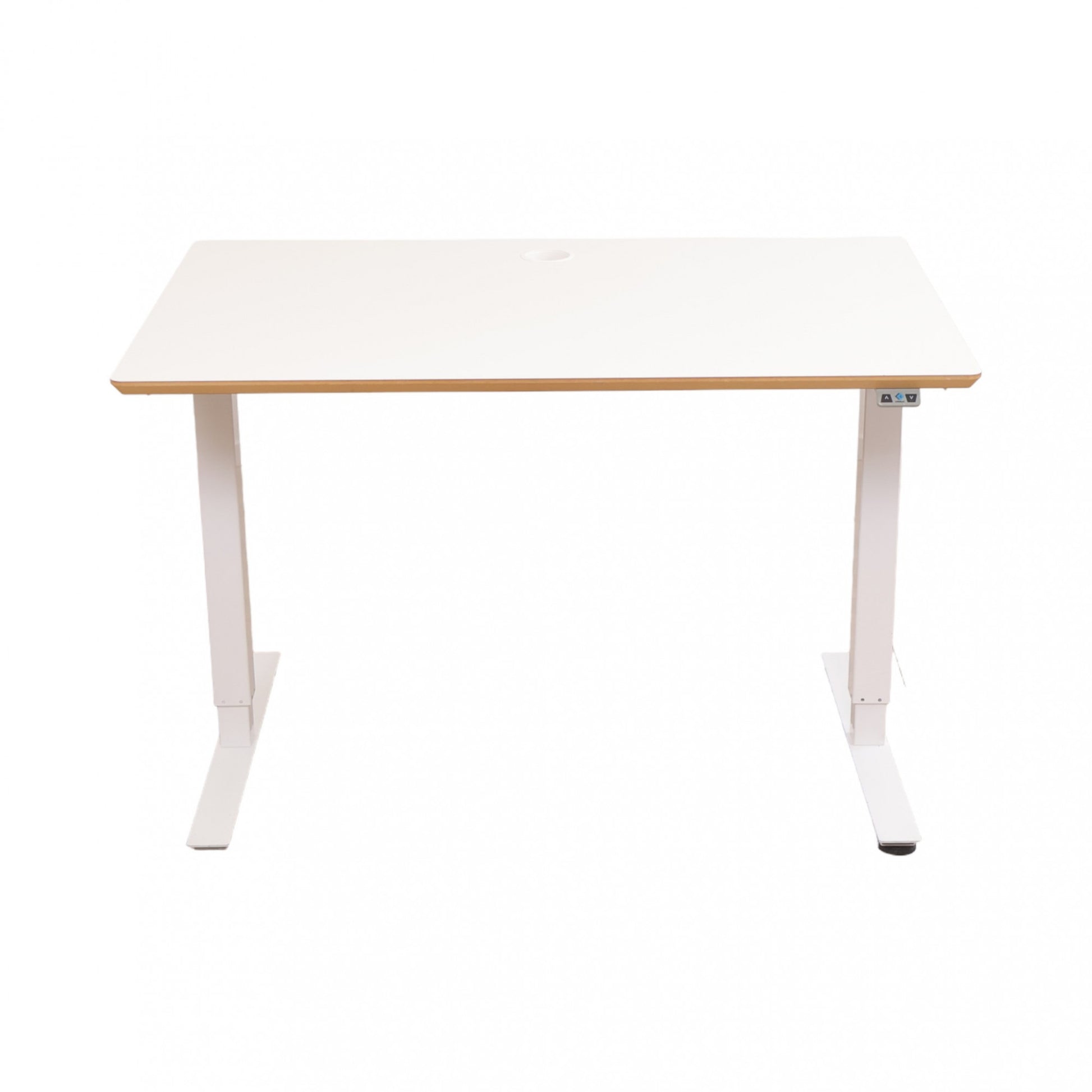 120 x 80 cm, Elektrisk hev/senk skrivebord med hvit plate