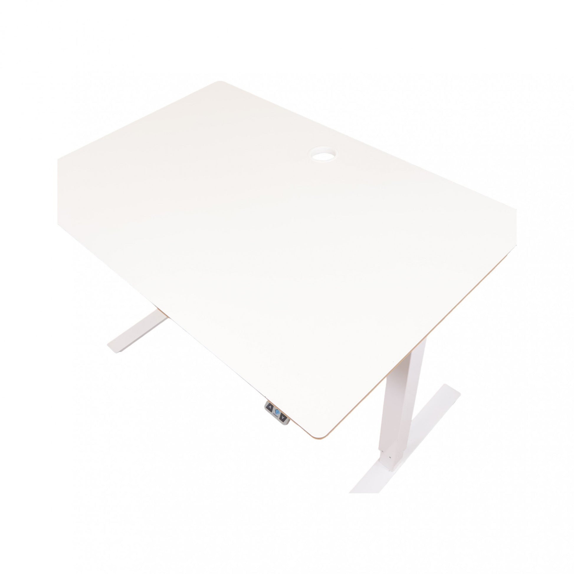 120 x 80 cm, Elektrisk hev/senk skrivebord med hvit plate