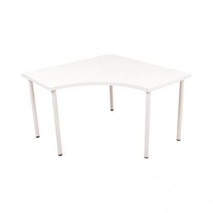 120x104 cm, IKEA hjørneskrivebord i hvit farge