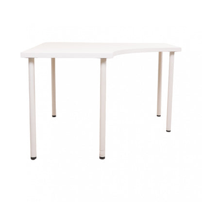 120x104 cm, IKEA hjørneskrivebord i hvit farge