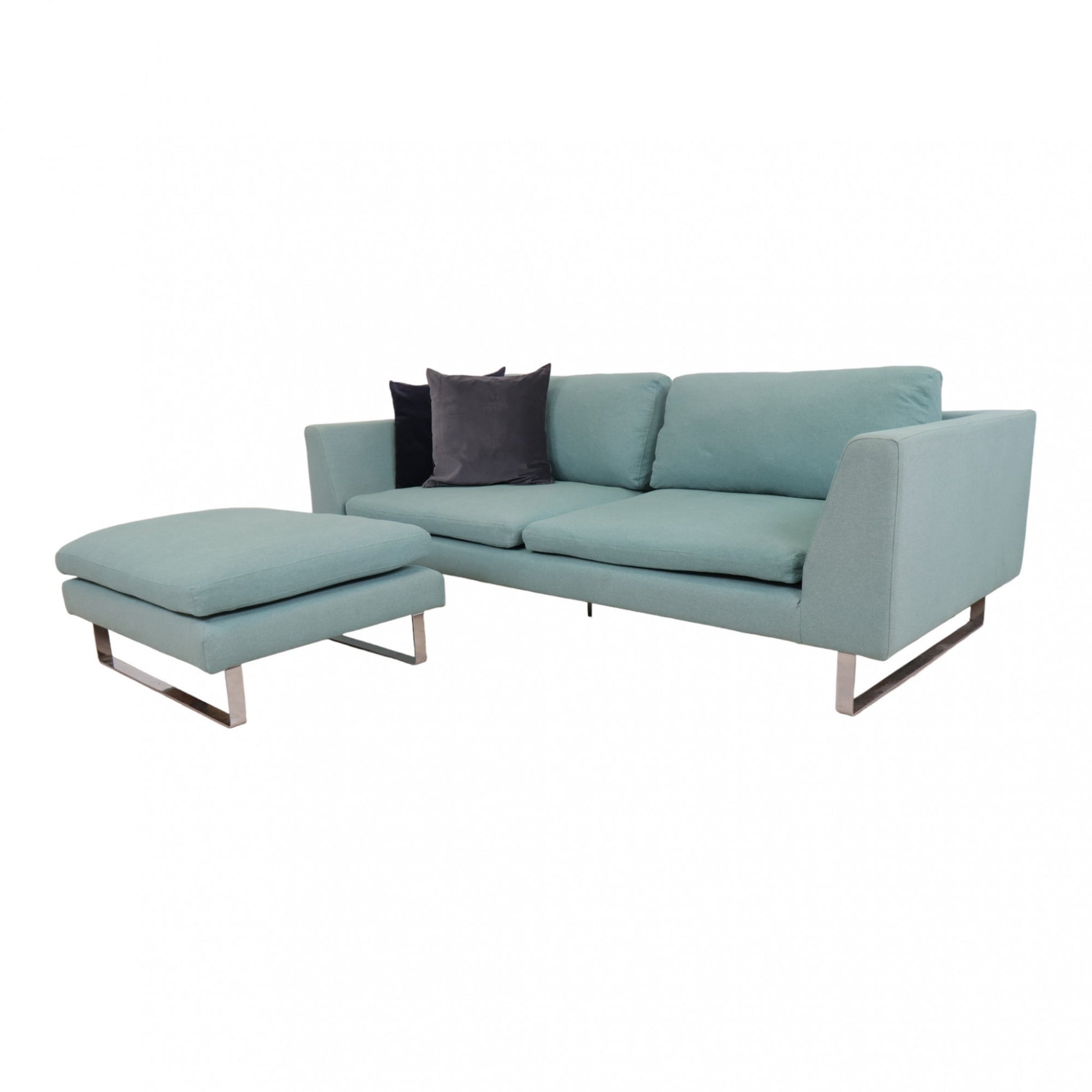 Nyrenset | Turkis SITS 3-seter sofa med puff