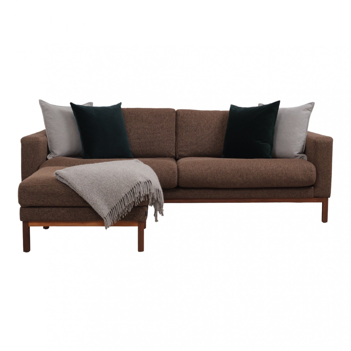 Nyrenset | Brun Bolia North 3-seter sofa med puff