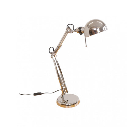 Enkel bordlampe, krom