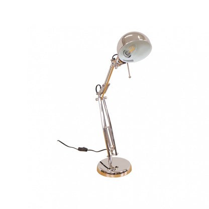Enkel bordlampe, krom