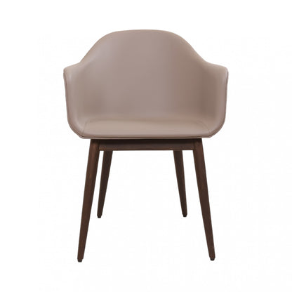 MENU Harbour Dining Chair, Wooden Base, upholstered