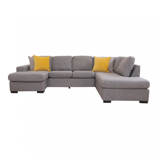 Nyrenset | Lys grå Max u-sofa med sjeselong fra Skeidar