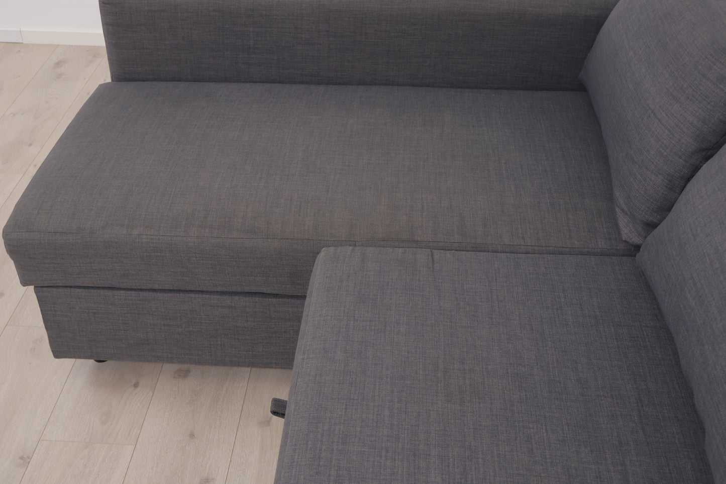 Nyrenset | Grå vendbar IKEA Friheten sovesofa med oppbevaring