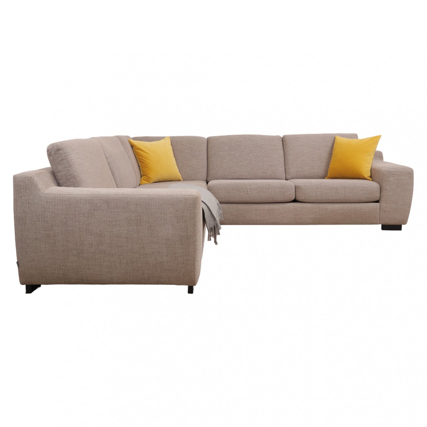 Nyrenset | Romslig beige Litsofa hjørnesofa