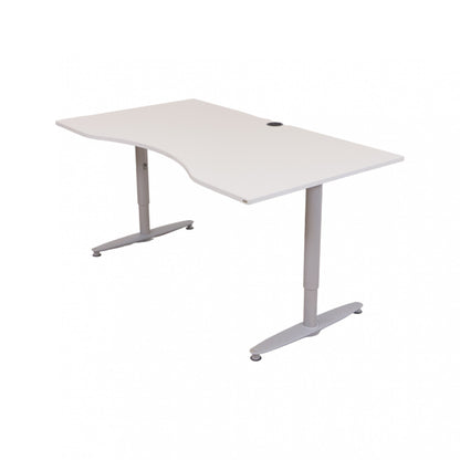 160x90 cm, Kinnarps manuell hev/senk skrivebord