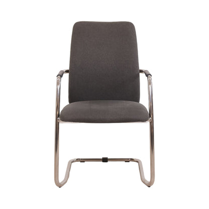 Nyrenset | Stol i grått trekk og krom ramme