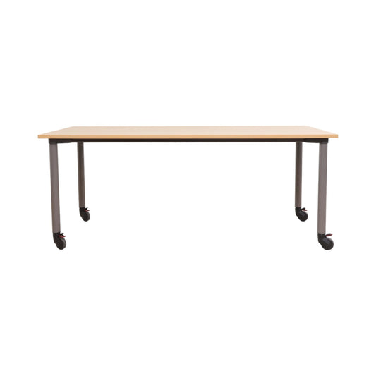Kvalitetssikret | 180x80 cm, Kinnarps skrivebord med hjul