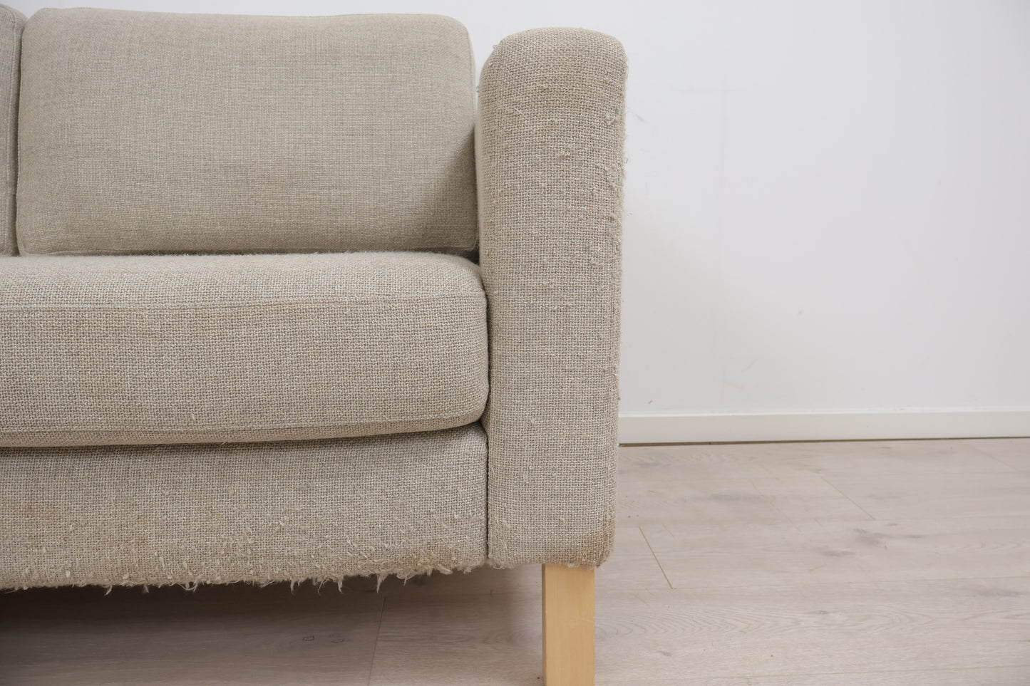 Nyrenset | Beige vendbar IKEA Karlstad sjeselongsofa