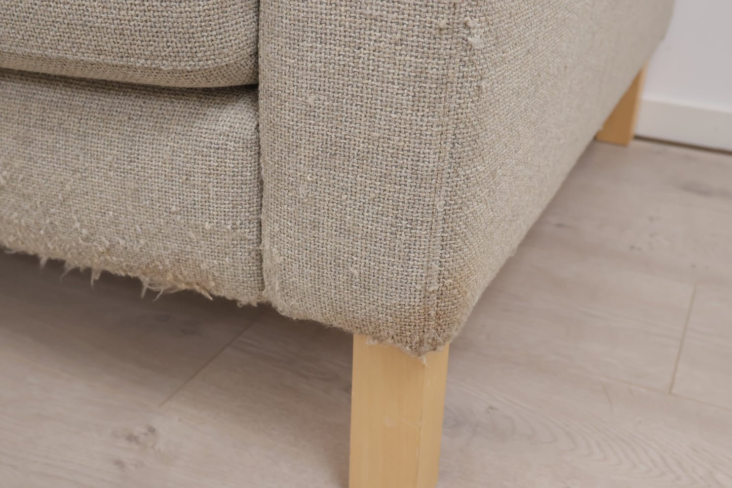 Nyrenset | Beige vendbar IKEA Karlstad sjeselongsofa