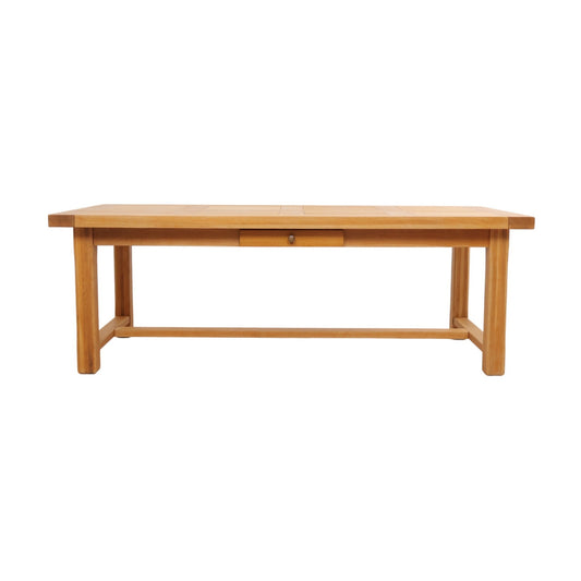 220/320x108 cm, Romslig og solid spisebord med tilleggsplater