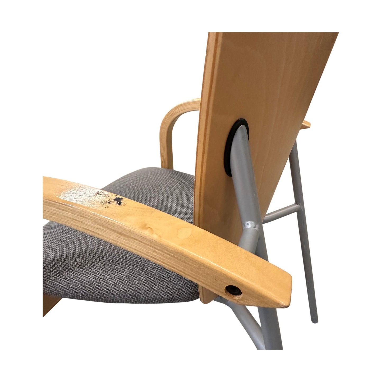 Møteromsstol, grå, stablebar