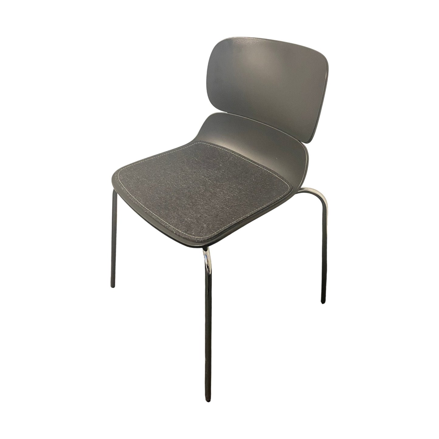 Spisestol, plast, svart