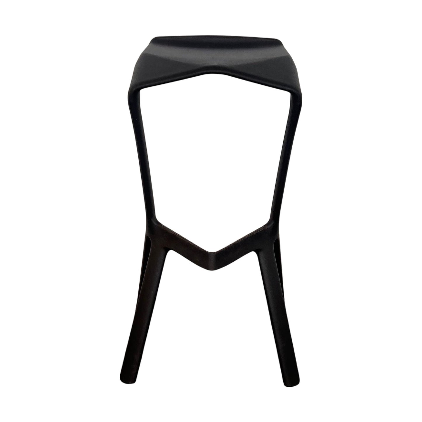 Barstol i sortlakkert stål, 80 cm