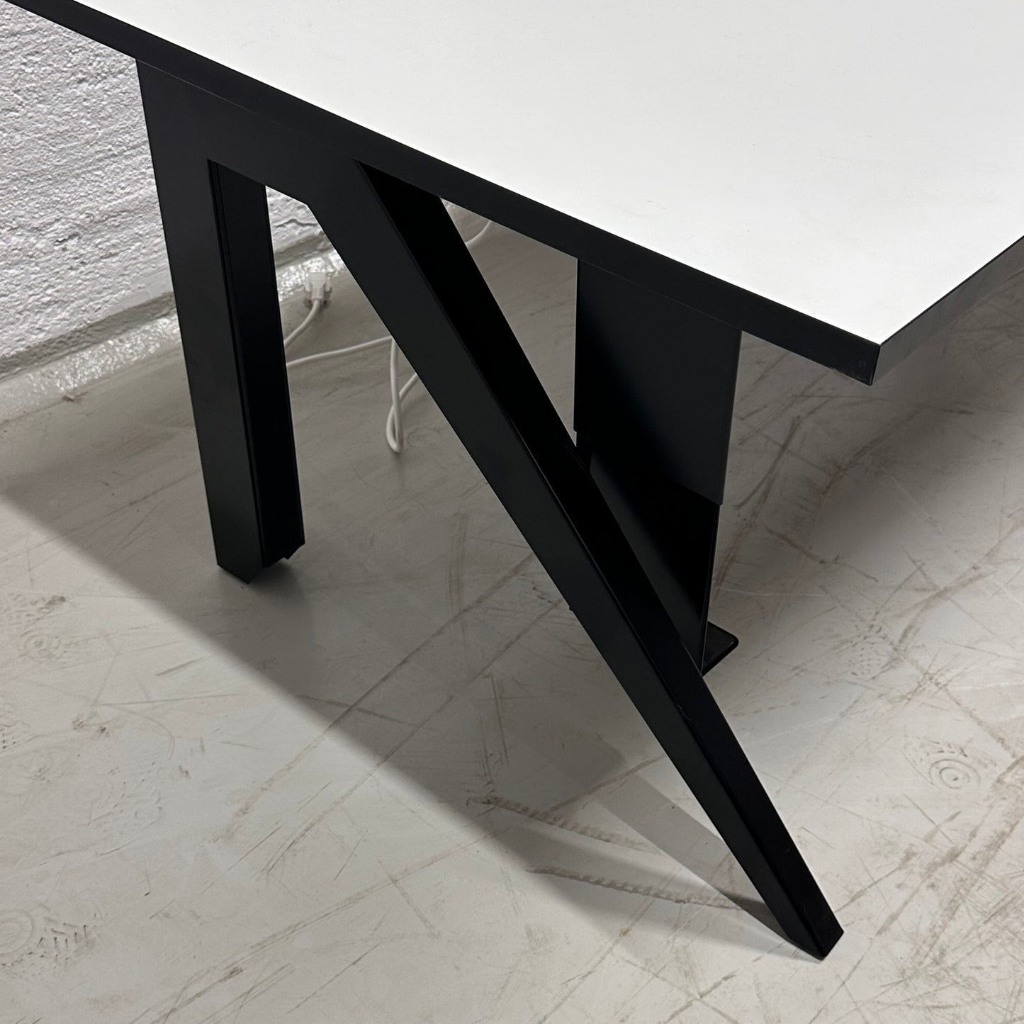 Elektrisk hev/senk skrivebord, hvit, 180x80 cm