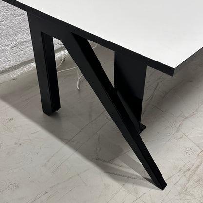 Elektrisk hev/senk skrivebord, hvit, 180x80 cm