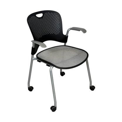 Caper møteromsstol fra Herman Miller, grå, på hjul