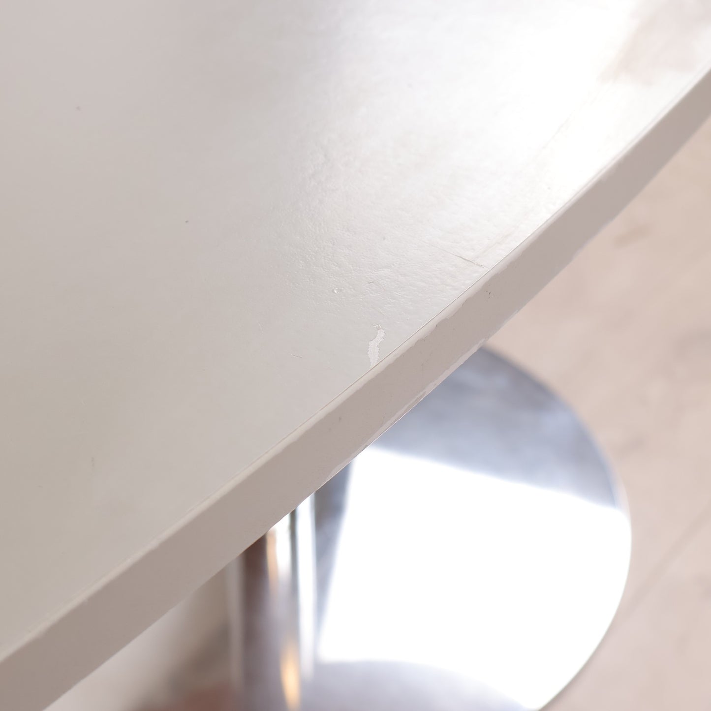 Ovalt møtebord, grå/krom. 200x100 cm