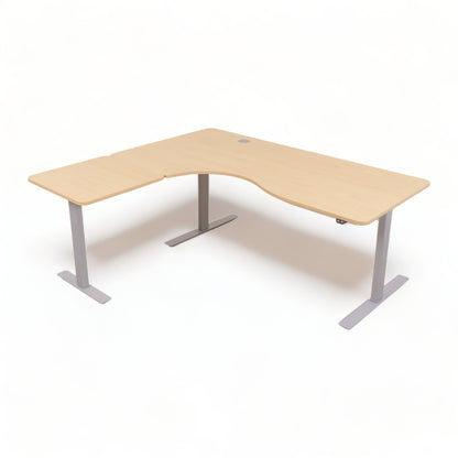 180x160 cm, elektrisk hev/senk hjørneskrivebord