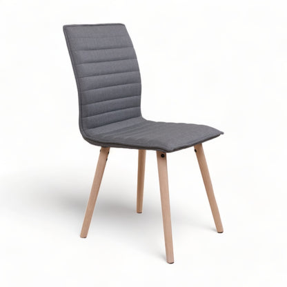 Karla spisestol, grå stoff