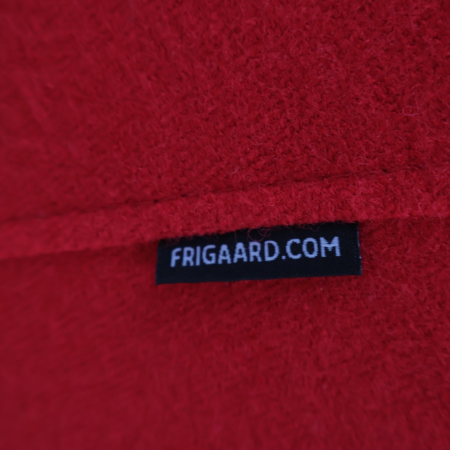 Rød Frigaard stol med krom understell