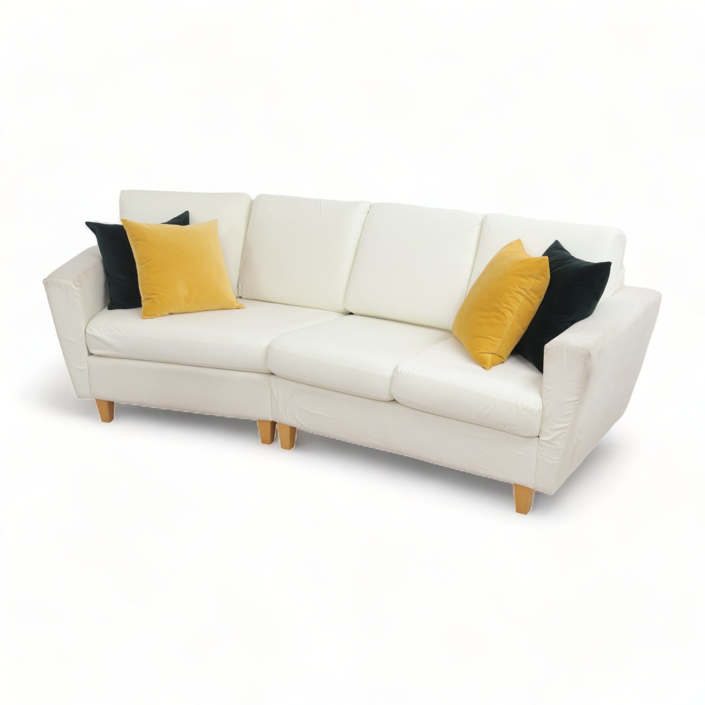 Nyrenset | Hvit Hjellegjerde 3-seter sofa