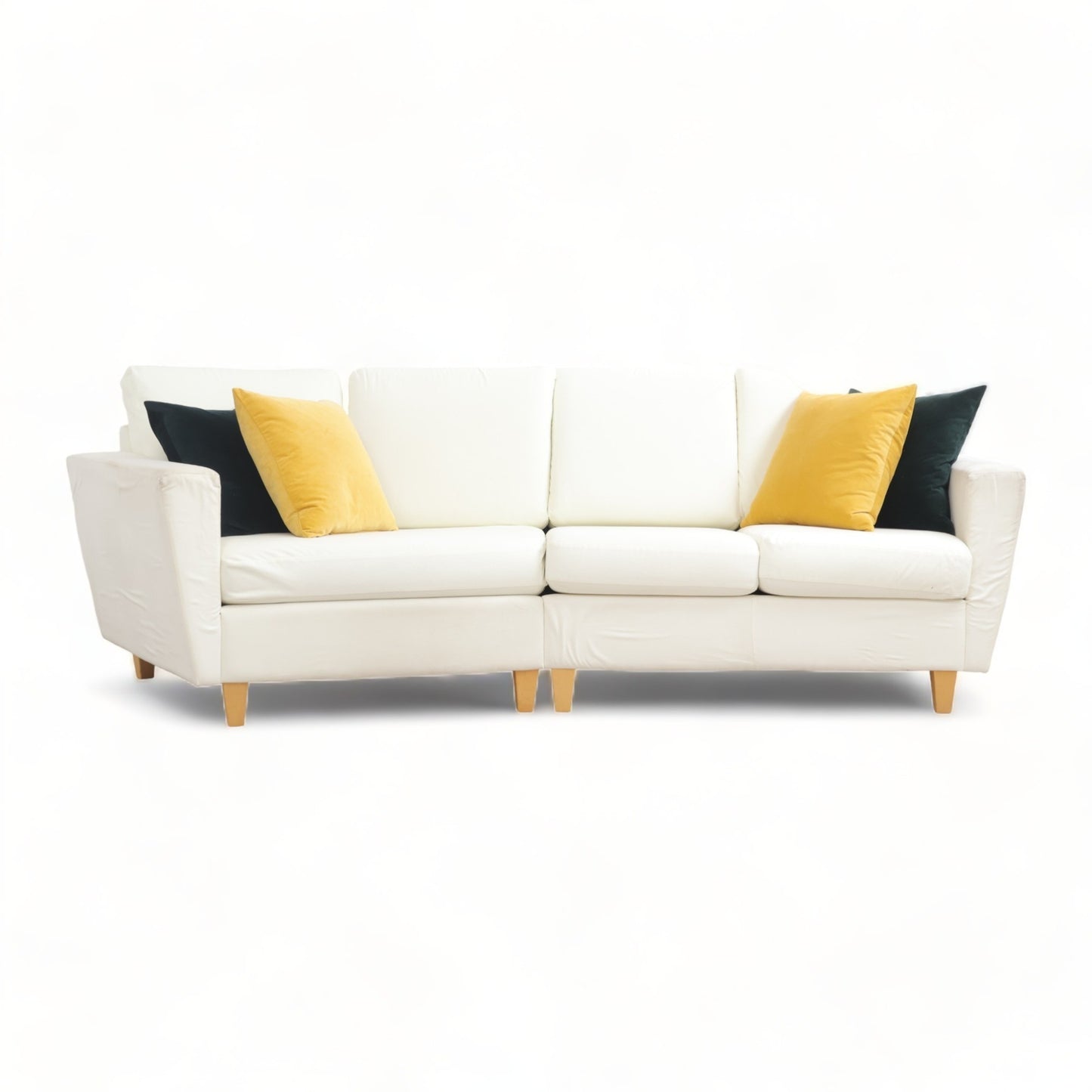 Nyrenset | Hvit Hjellegjerde 3-seter sofa