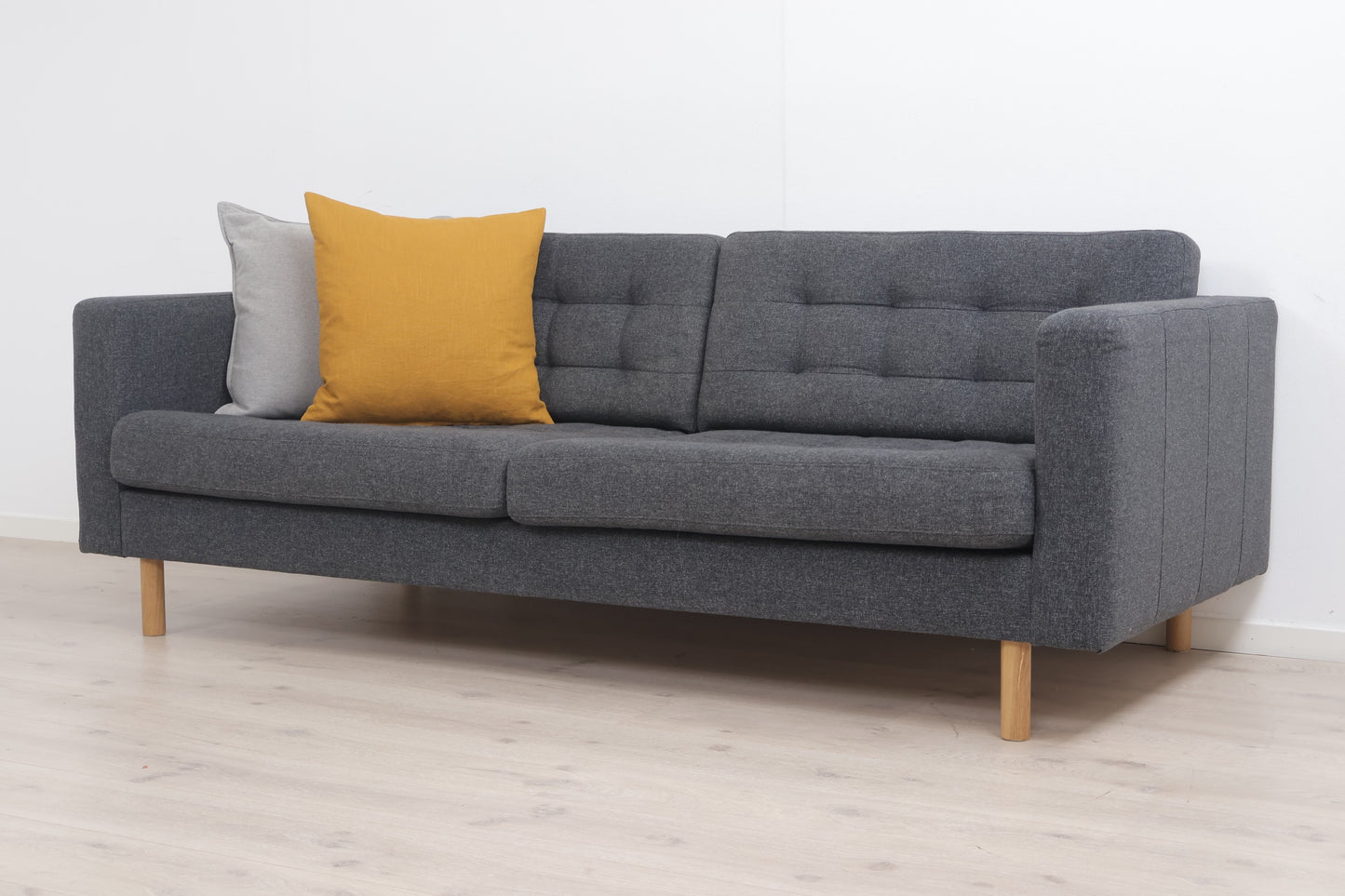 Nyrenset | Mørk grå IKEA Landskrona 3-seter sofa