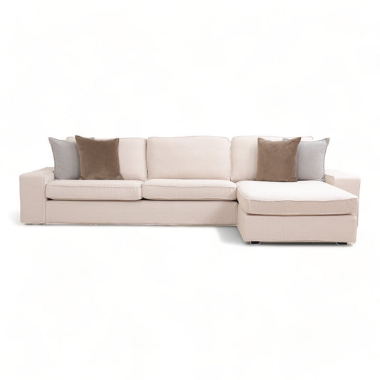 Nyrenset | Beige IKEA Kivik 4-seter sofa med sjeselong