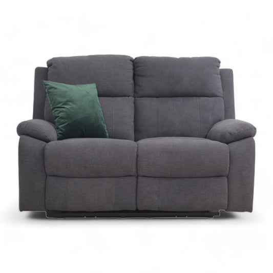 Nyrenset | Mørk grå Mora 2-seter sofa med recliner