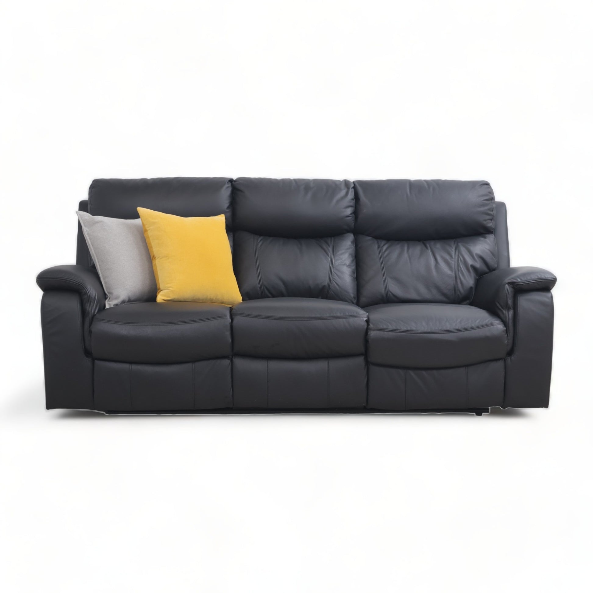 Nyrenset | Sort Mayfield 3-seter sofa med recliner